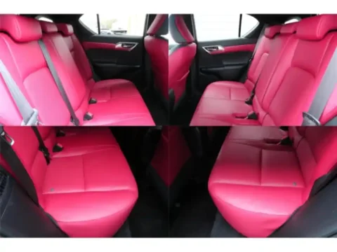 Red leather seat vehciel