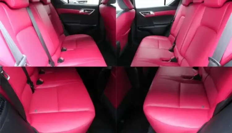 Red leather seat vehciel